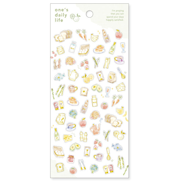 Mind Wave Sticker One's Daily Life Food These Japanese stickers are perfect for planners, notebooks, and other papercraft projects.