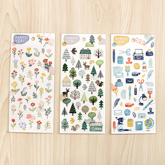 Mind Wave Hanko Stickers Mori Forest These Japanese stickers are perfect for planners, notebooks, and other papercraft projects.