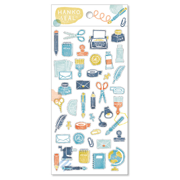 Mind Wave Sticker HANKO SEAL Stationery These Japanese stickers are perfect for planners, notebooks, and other papercraft projects.