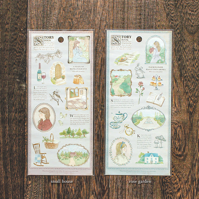 Mind Wave Storybook Stickers Rose Garden These Japanese stickers are perfect for planners, notebooks, and other papercraft projects.