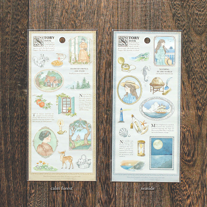 Mind Wave Storybook Stickers Seaside These Japanese stickers are perfect for planners, notebooks, and other papercraft projects.