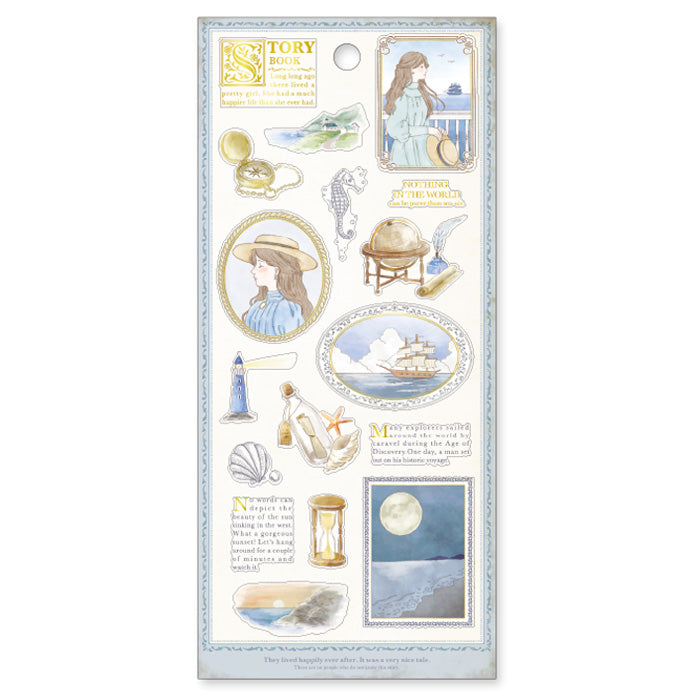 Mind Wave Storybook Stickers Seaside These Japanese stickers are perfect for planners, notebooks, and other papercraft projects.