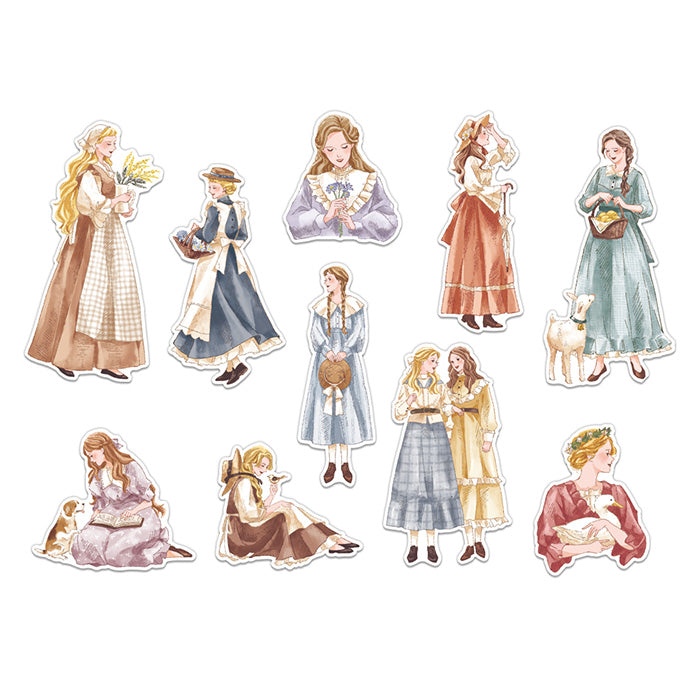 Mind Wave Amie Country Girl Stickers  Enhance your papercraft projects with Mind Wave Girl Stickers. These elegant stickers feature vintage girls and are perfect for planners, notebooks, and more. 