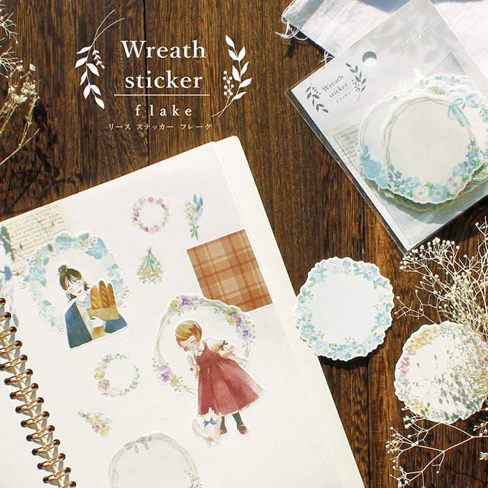 Mind Wave Wreath Sticker Flake Frames Pink These writable label stickers are perfect for decorating your notebook and planner or adding a personal touch to your other papercraft projects.
