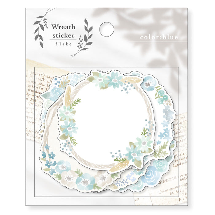 Mind Wave Wreath Sticker Flake Frames Blue These writable label stickers are perfect for decorating your notebook and planner or adding a personal touch to your other papercraft projects.