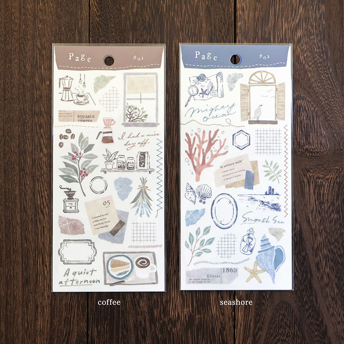 Mind Wave Page #01 Stickers Coffee  These Japanese stickers are perfect for planners, notebooks, and other papercraft projects.