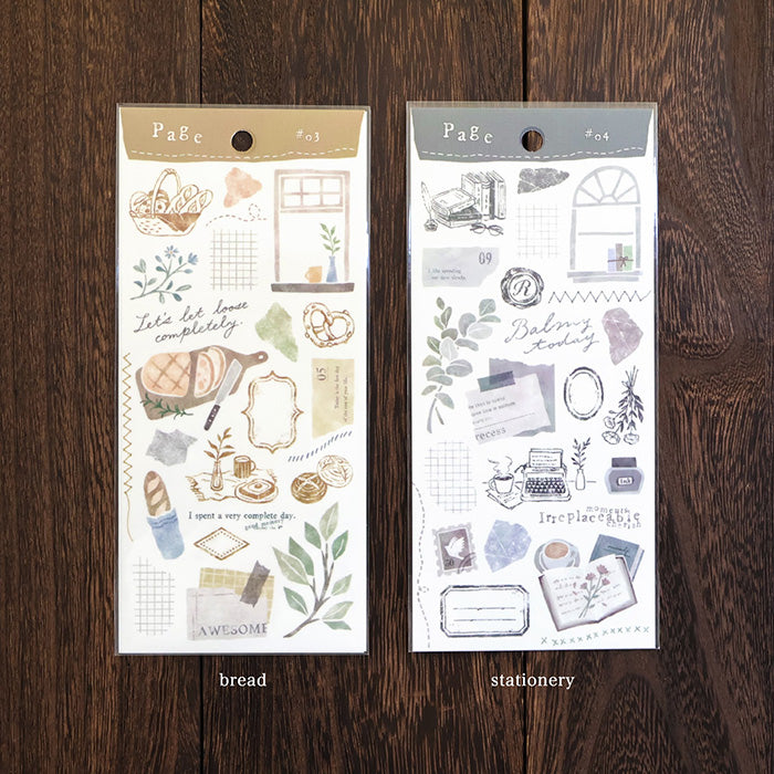 Mind Wave Page #03 Stickers Bread These Japanese stickers are perfect for planners, notebooks, and other papercraft projects.