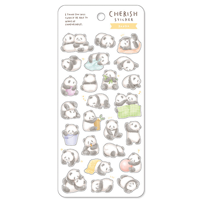 Mind Wave Cherish Sticker Panda Adorable washi stickers featuring cute and playful animals. Perfect for sprucing up planners, cards, and papercraft projects, these stickers add a touch of cuteness to any project.