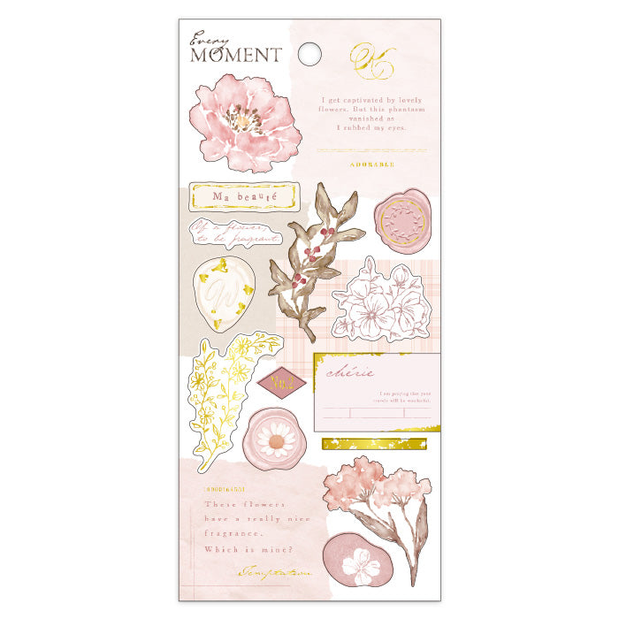 Mind Wave Every Moment Stickers Pink These Japanese stickers are perfect for planners, notebooks, and other papercraft projects.