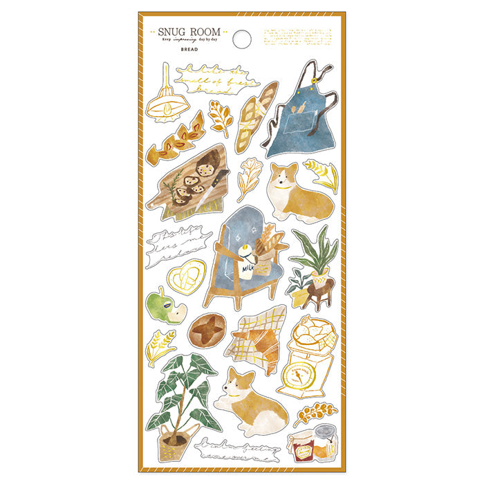 Mind Wave Snug Room Sticker Bread These Japanese stickers are perfect for planners, notebooks, and other papercraft projects.