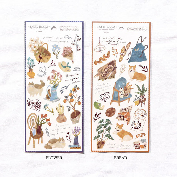 Mind Wave Snug Room Sticker Bread These Japanese stickers are perfect for planners, notebooks, and other papercraft projects.