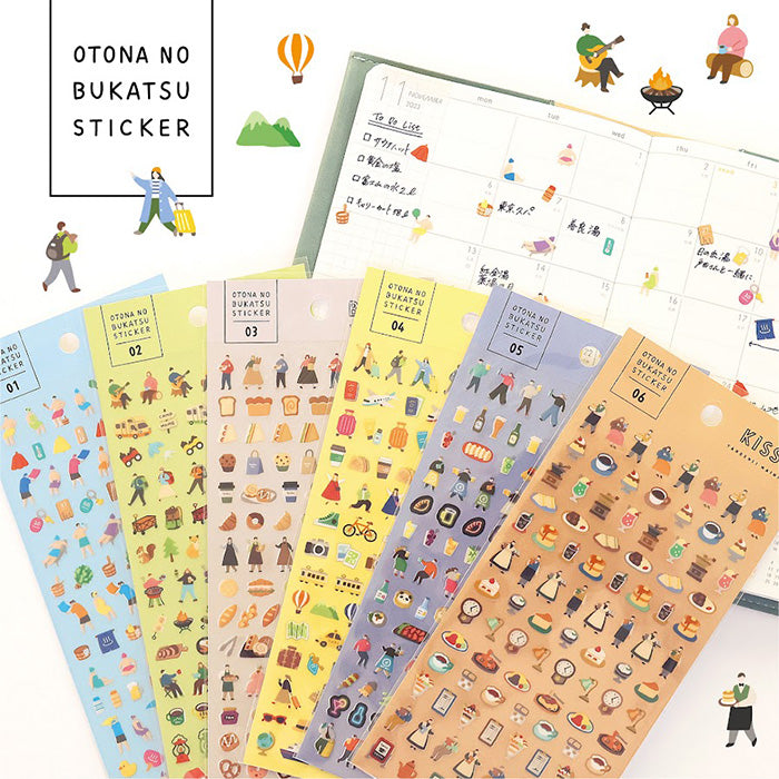 Mind Wave Otona No Bukatsu Sticker Kissa Cafe  These Japanese stickers are perfect for planners, notebooks, and other papercraft projects.