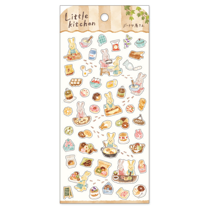 Mind Wave Little Kitchen Sticker Doughnut Shop  These Japanese stickers are perfect for planners, notebooks, and other papercraft projects.