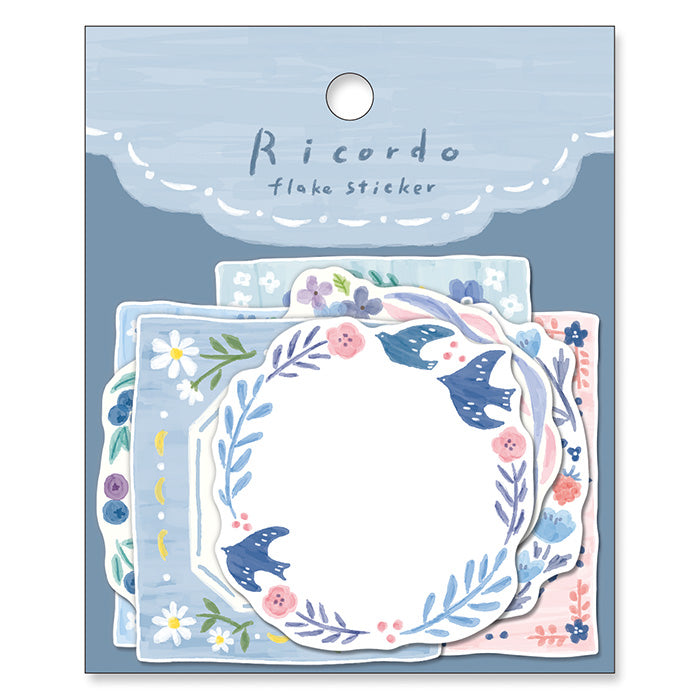 Mind Wave Ricordo Flake Stickers Blue  Get creative with your collages with these beautiful color-coded Mind Wave Flake Stickers. Use these stickers to decorate your notebooks and planners or other paper projects. Can be written on.