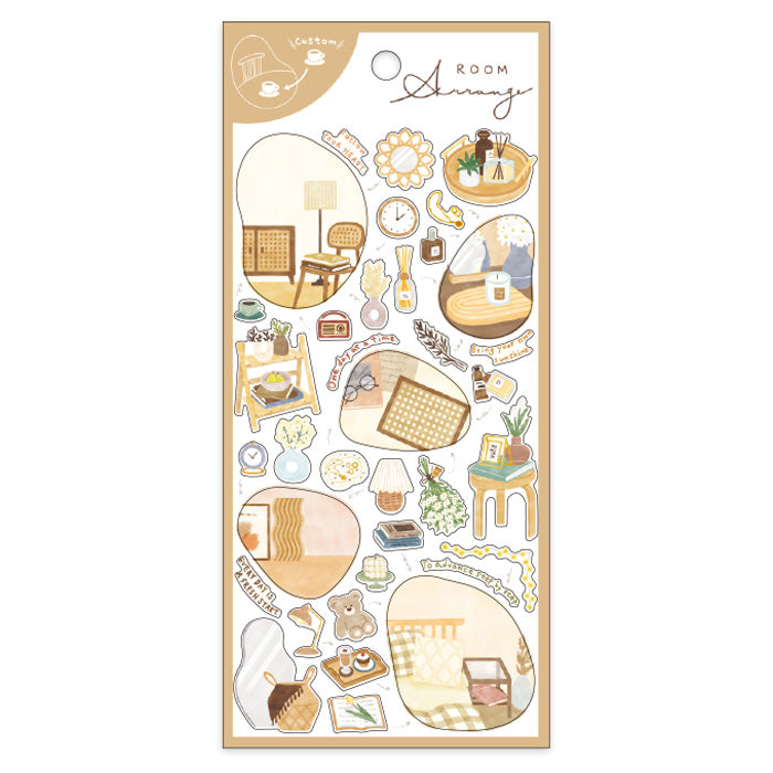 Mind Wave Room Arrangement Sticker Interior  These Japanese stickers are perfect for planners, notebooks, and other papercraft projects.