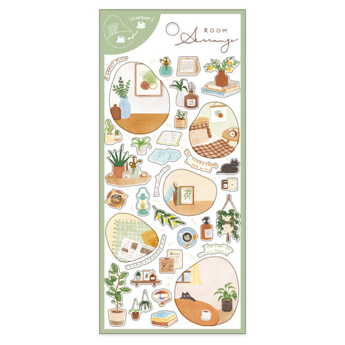 Mind Wave Room Arrangement Sticker Plant  These Japanese stickers are perfect for planners, notebooks, and other papercraft projects.