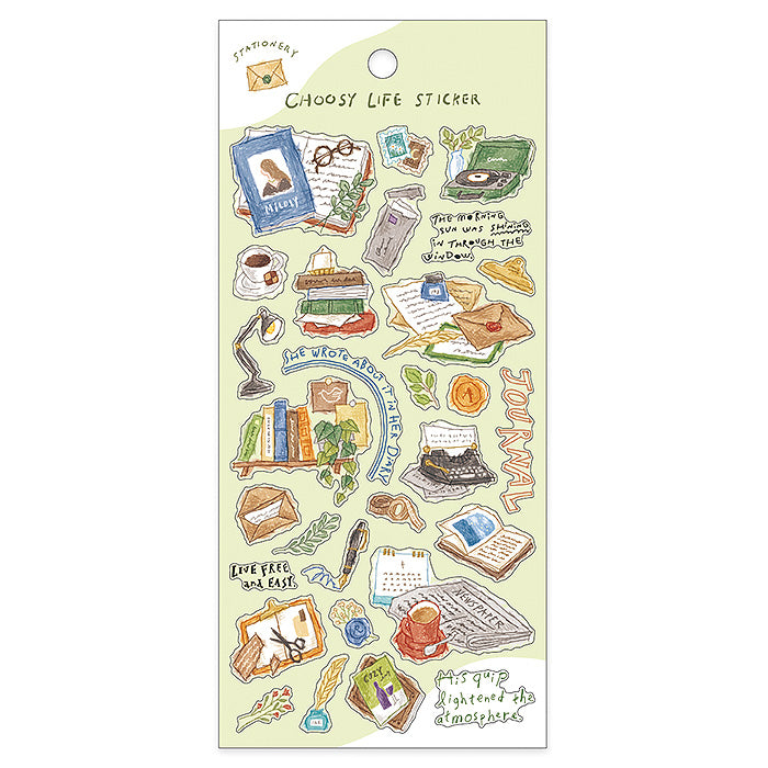 Mind Wave Choosy Life Sticker Stationery These Japanese stickers are perfect for planners, notebooks, and other papercraft projects.