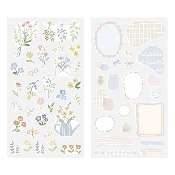 Midori Sticker Two Sheets Flower