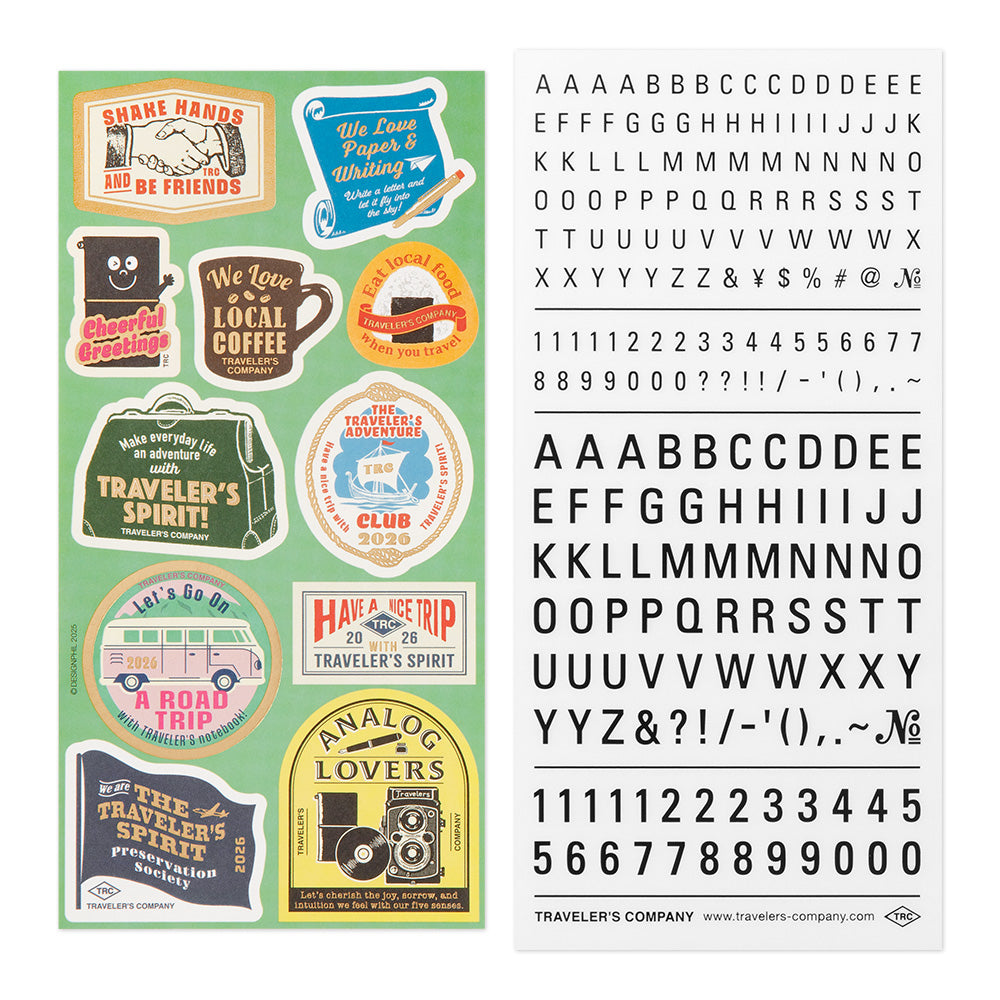 Traveler's Notebook 2026 Diary Customize Sticker set