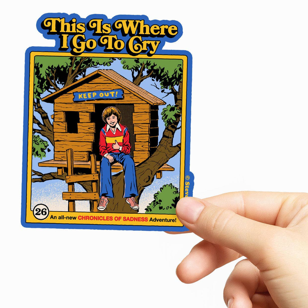 Steven Rhodes Vinyl Sticker This Is Where I Go To Cry