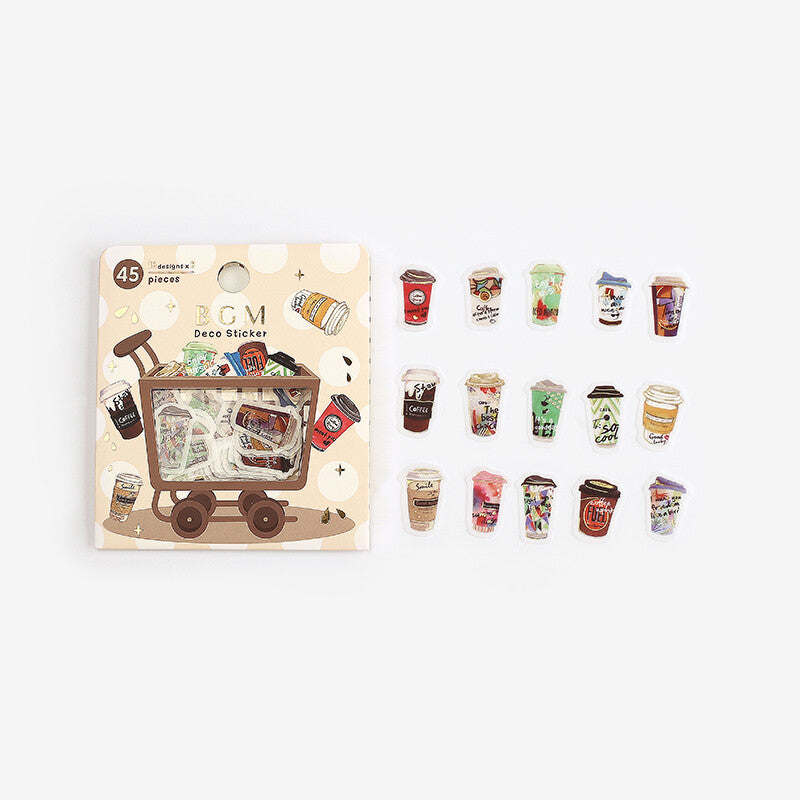 BGM Washi Sticker Flakes Coffee Vending Machine