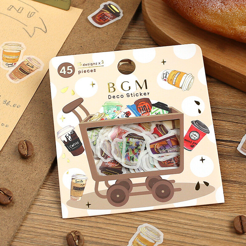 BGM Washi Sticker Flakes Coffee Vending Machine