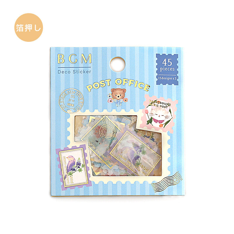 BGM Washi Sticker Flakes Post Office Animal