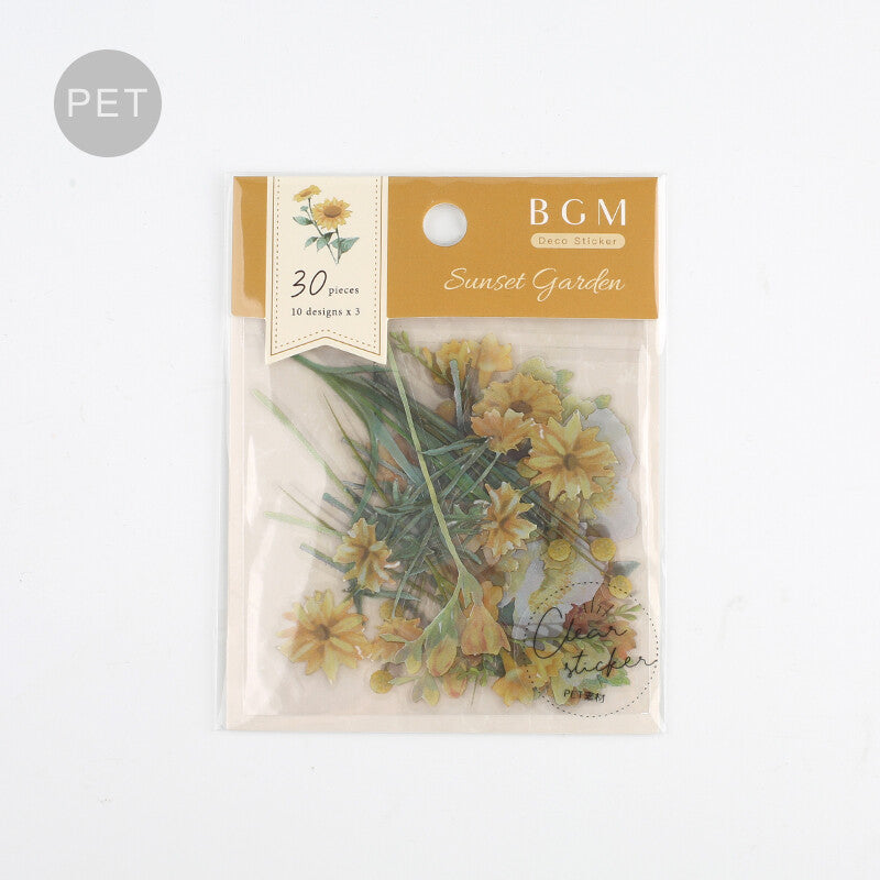 PET Flower Sticker Set Yellow