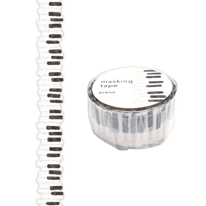 Mind Wave Die-Cut Washitape Piano Japanese die-cut washitape with beautiful illustration for decorating planners, journals and other papercraft projects with.