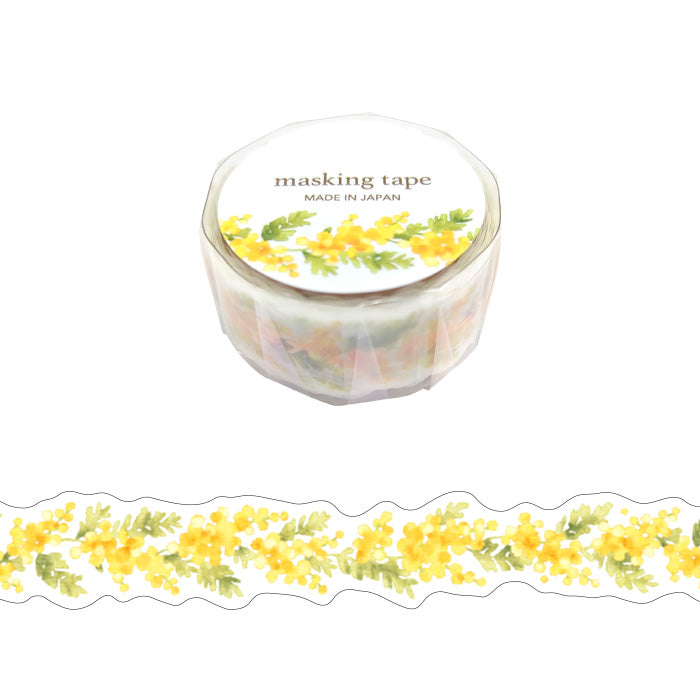 Mind Wave Die-Cut Washitape Mimosa Japanese die-cut washitape with beautiful illustration for decorating planners, journals and other papercraft projects with.