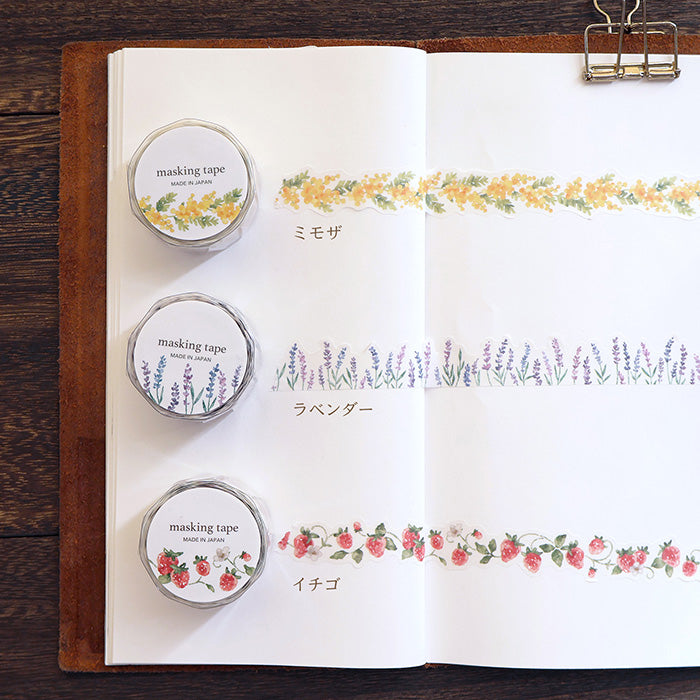 Mind Wave Die-Cut Washitape Mimosa Japanese die-cut washitape with beautiful illustration for decorating planners, journals and other papercraft projects with.