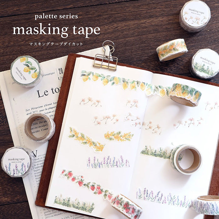 Mind Wave Die-Cut Washitape Mimosa Japanese die-cut washitape with beautiful illustration for decorating planners, journals and other papercraft projects with.