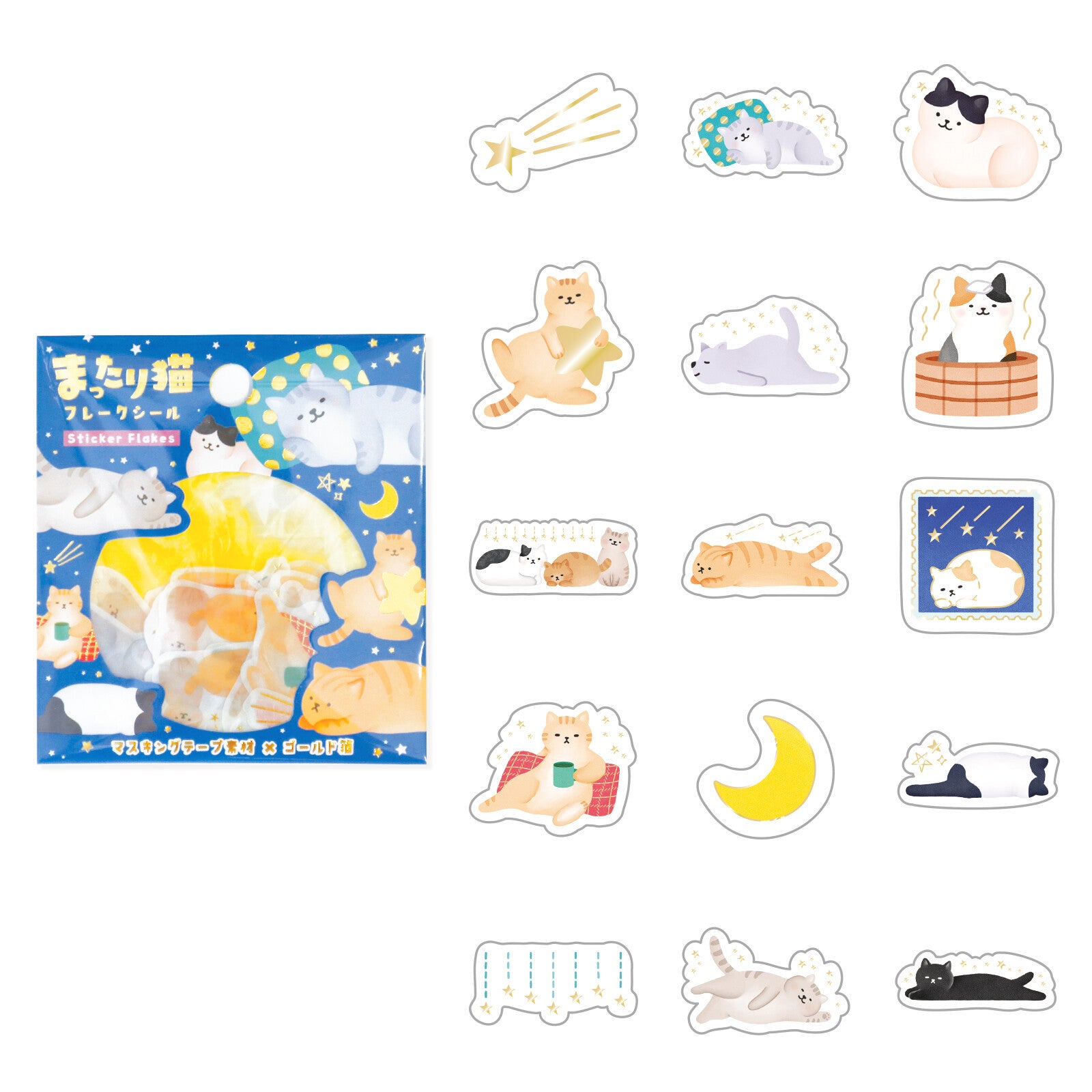 Washi Sticker Flakes Cats