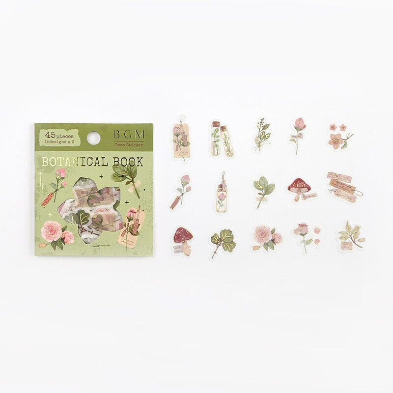 BGM Washi Sticker Flakes Botanical Book