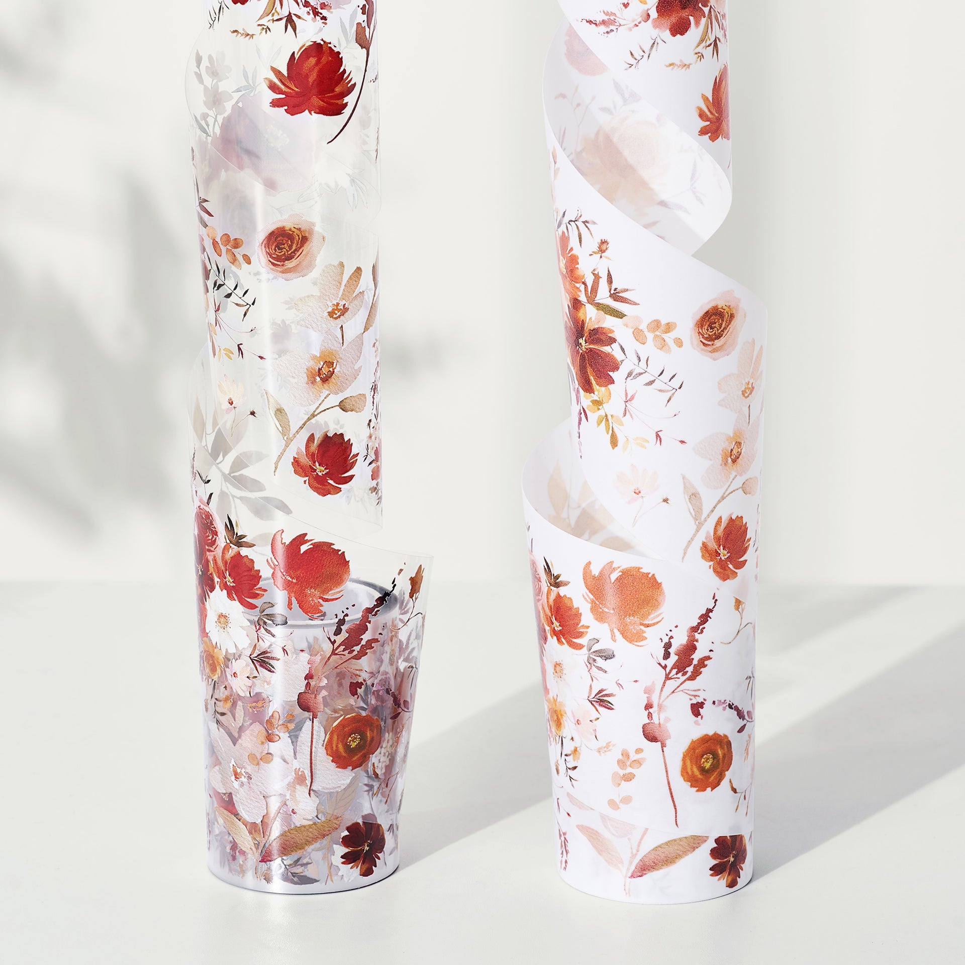 Copper Flowers Wide PET -tape 60mm