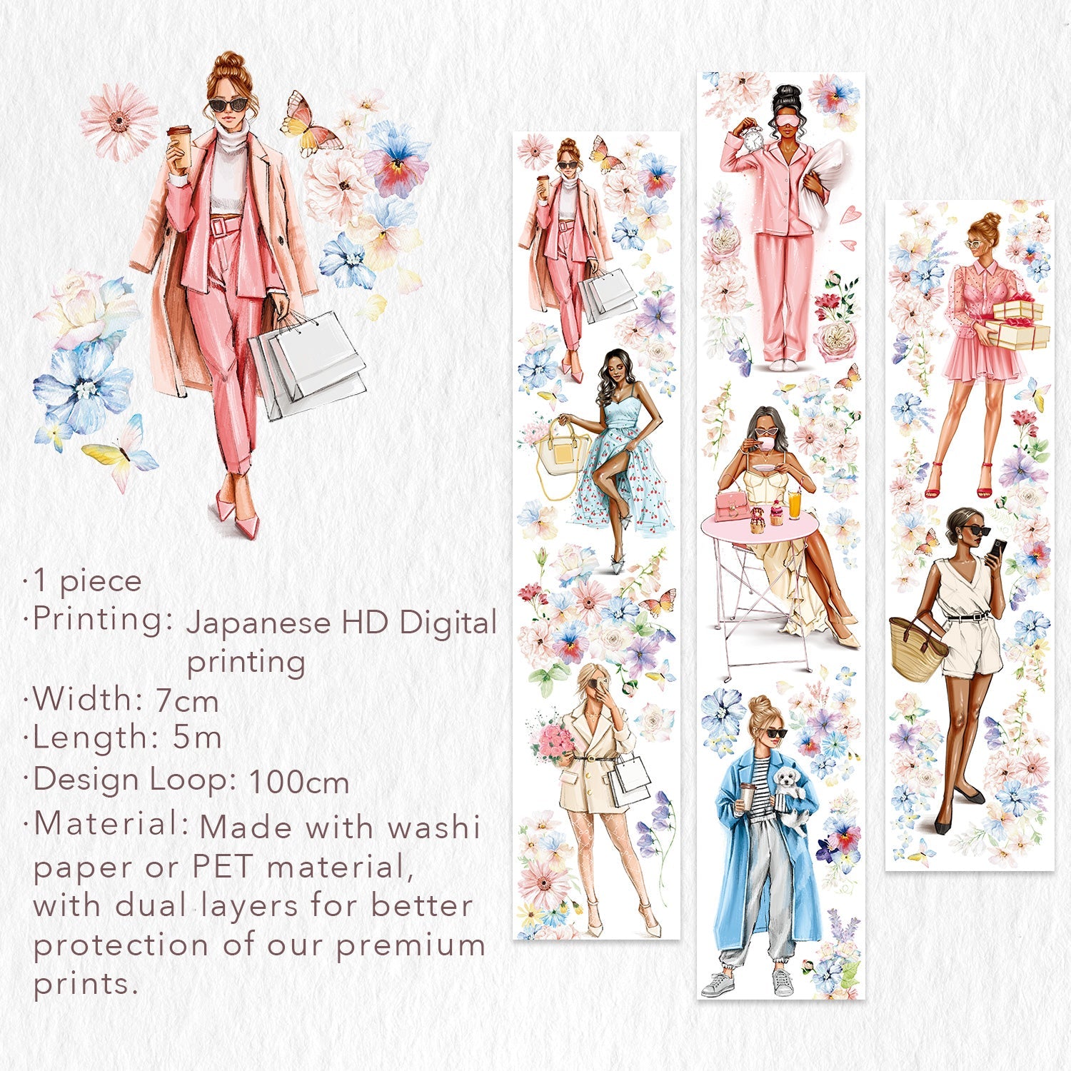 The Washi Tape Shop Bloom & Vogue Wide PET -tape 70mm