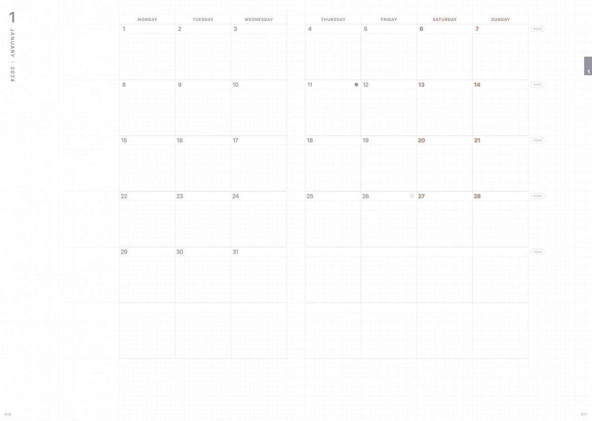 Take a Note 2024 MEDIUM WEEKS PLANNER B6