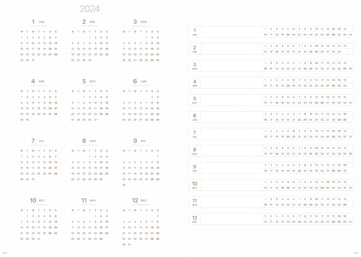 Take a Note 2024 MEDIUM WEEKS PLANNER B6