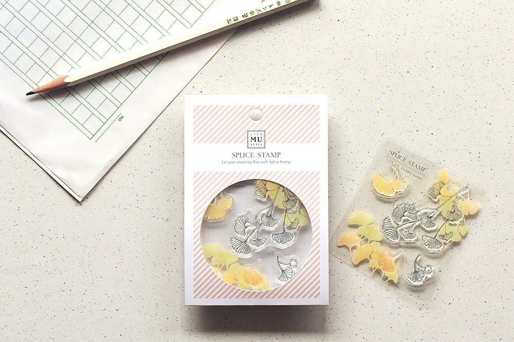 Mu Life Style MU Splice Stamp Rubberstamp Set 1019 Falling Leaves Of Shadow