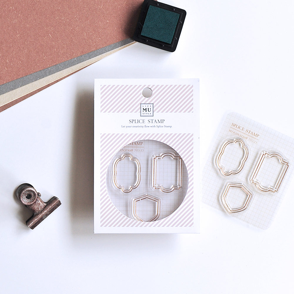 MU Life Style My Icon Stamp Rubberstamp Set No.13 Vintage Border