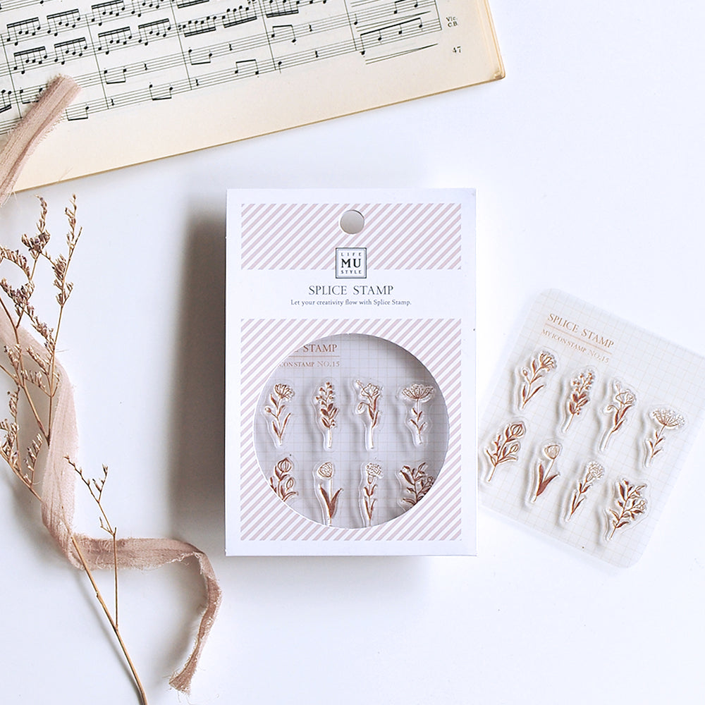 MU Life Style My Icon Stamp Rubberstamp Set No.15 Flower Days