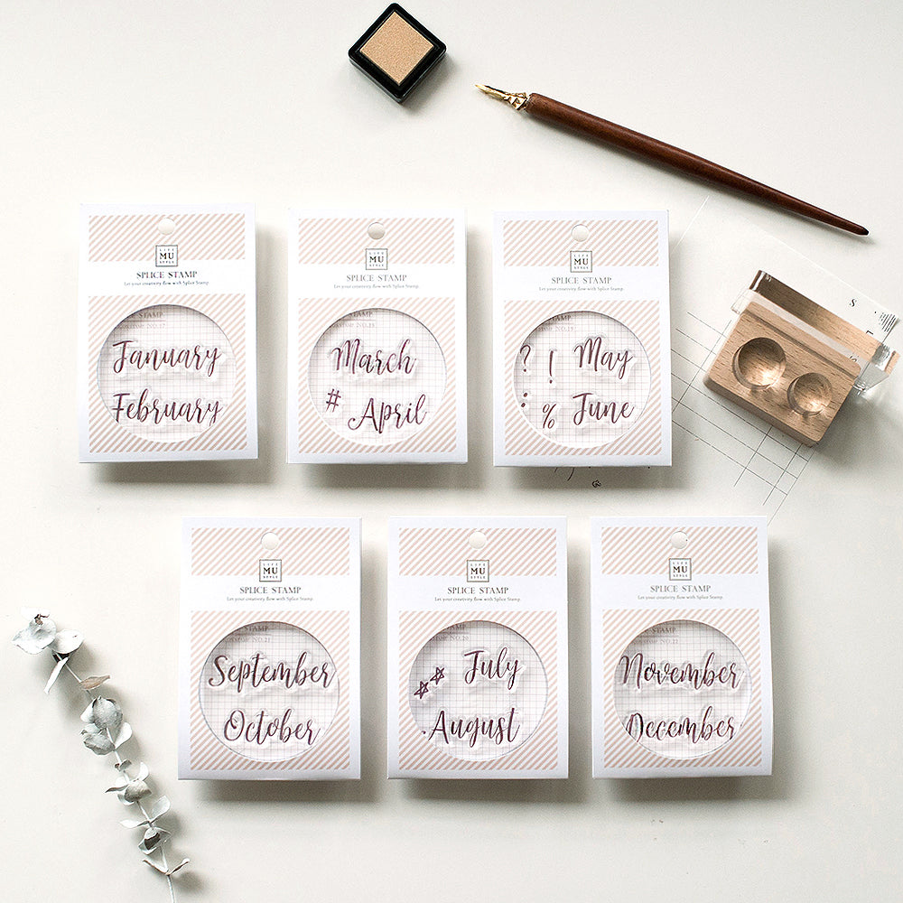 MU Life Style My Icon Stamp Rubberstamp Set No.17 Months (6 sets)