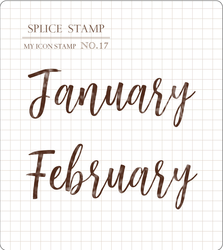 My Icon Stamp Rubberstamp Set No.17 Months (6 sets)