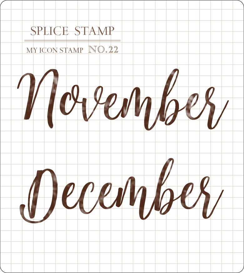 My Icon Stamp Rubberstamp Set No.17 Months (6 sets)