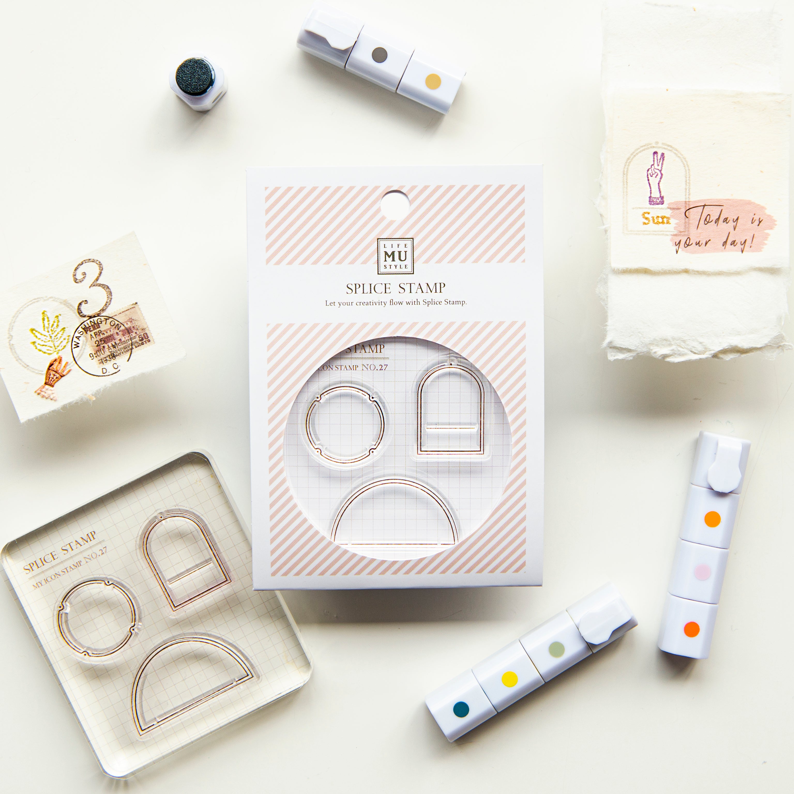 MU Life Style My Icon Stamp Rubberstamp Set No.27 Modern Frames
