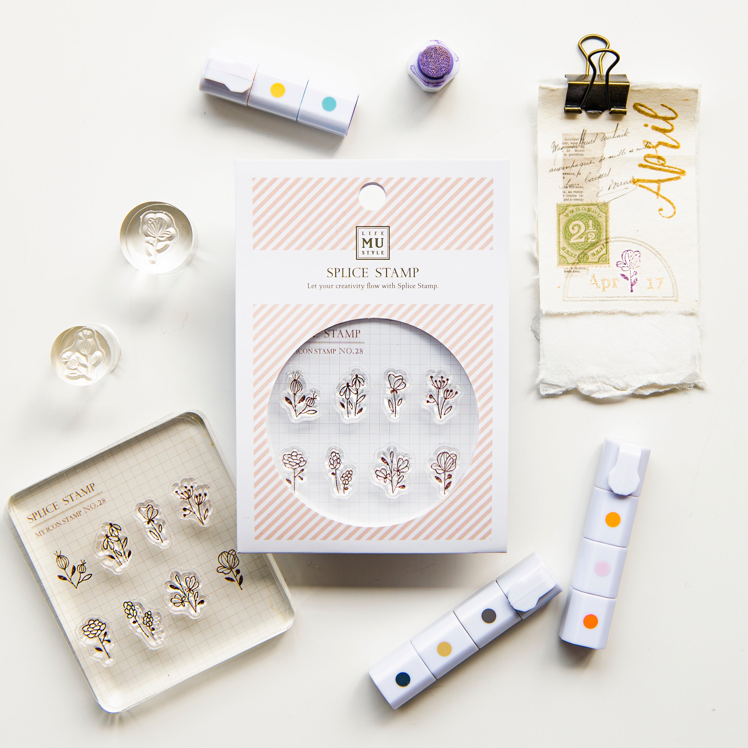 MU Life Style My Icon Stamp Rubberstamp Set No.28 Little Garden