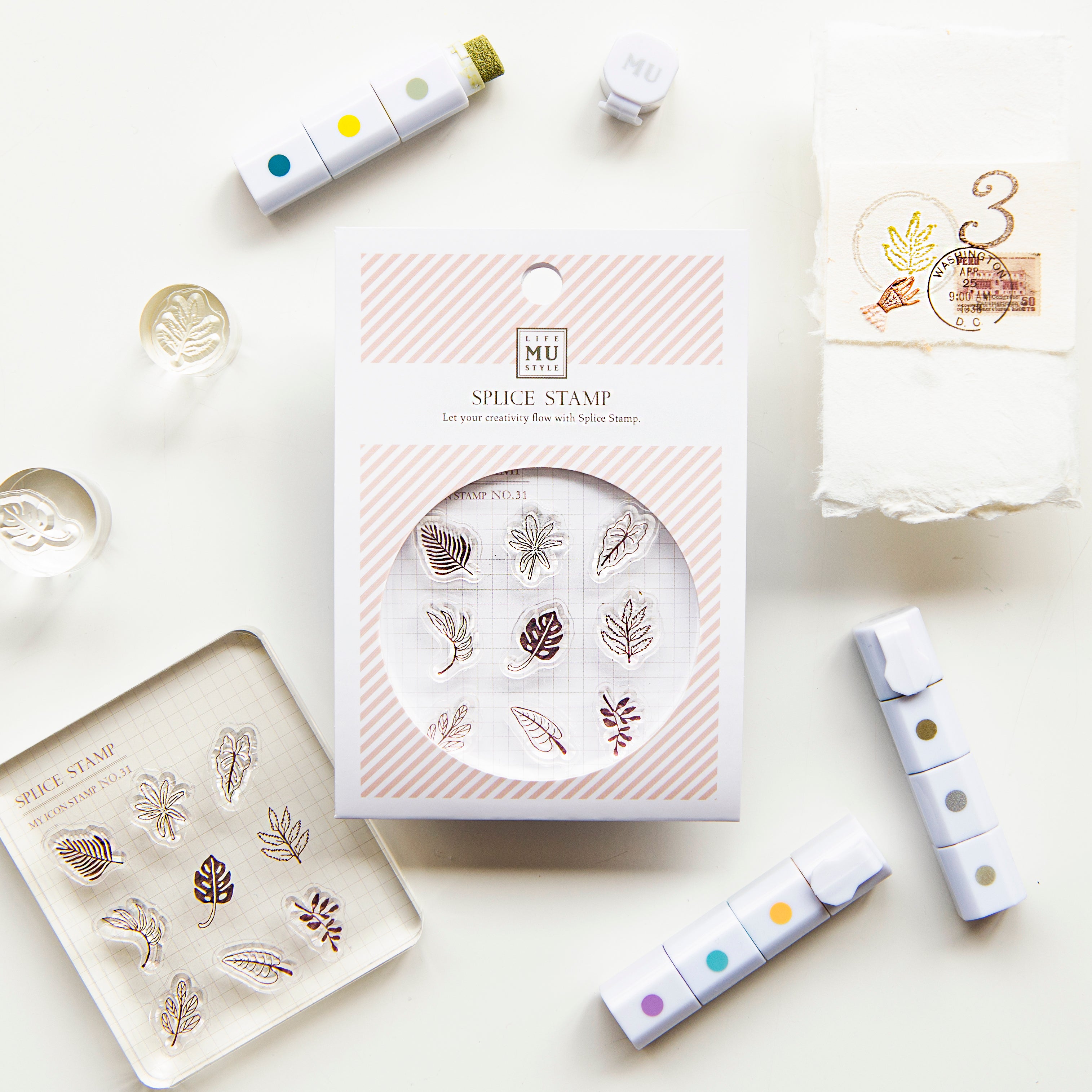 MU Life Style My Icon Stamp Rubberstamp Set No.31 Foliage Plant