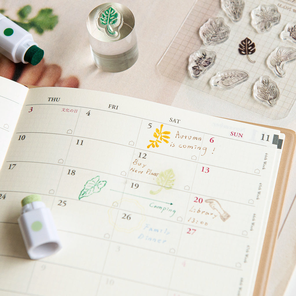 MU Life Style My Icon Stamp Rubberstamp Set No.31 Foliage Plant