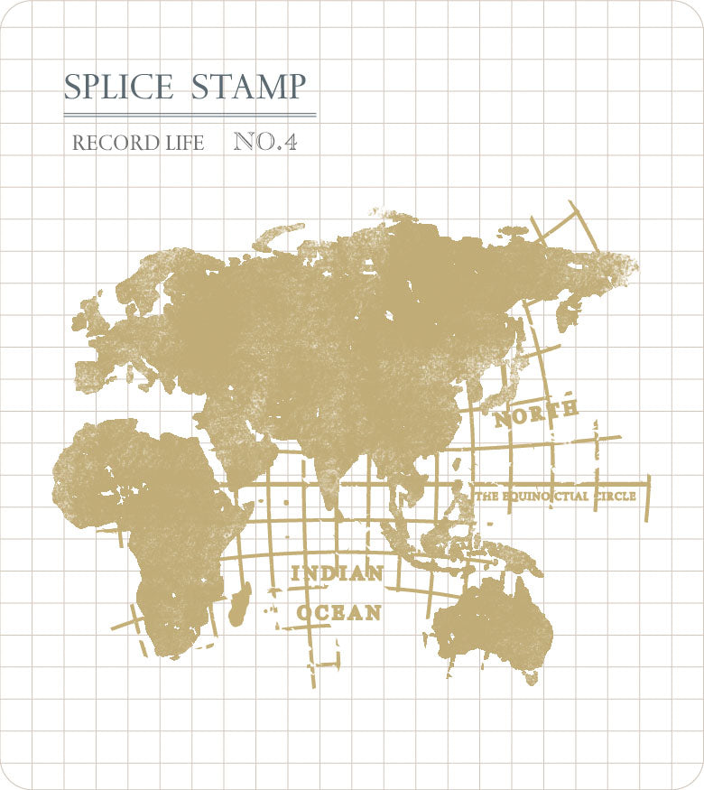 MU Life Style Record Stamp Rubberstamp Set No. 3004 World