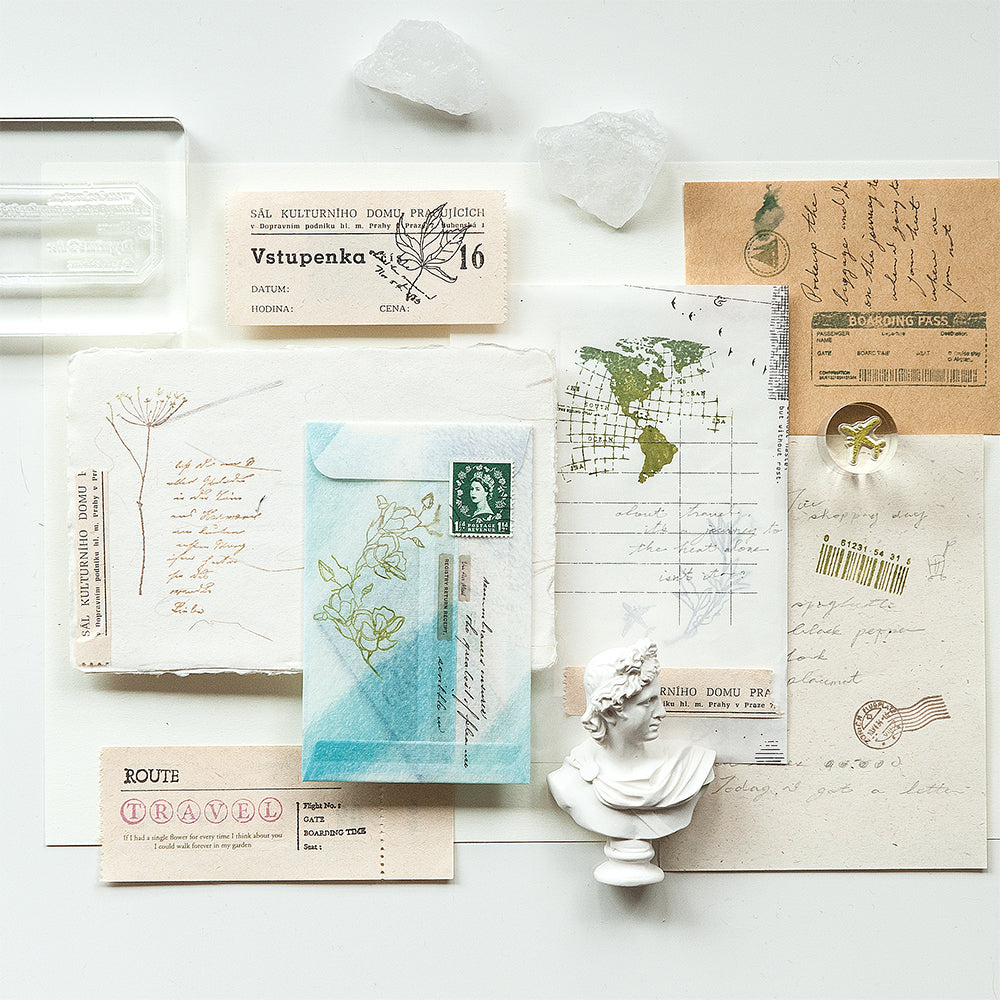 MU Life Style Record Stamp Rubberstamp Set No. 3005 World